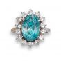 Blue Zircon and Diamond Ring - 02020979 | Heming Diamond Jewellers | London