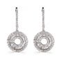 Diamond Cluster Drop Earrings - 00019271 | Heming Diamond Jewellers | London