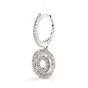 Diamond Cluster Drop Earrings - 00019271 | Heming Diamond Jewellers | London