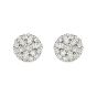 Diamond Cluster Stud Earrings - 00021190 | Heming Diamond Jewellers | London