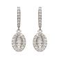 Diamond Drop Earrings - 00020870 | Heming Diamond Jewellers | London