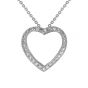 Diamond Heart Pendant - 00021258 | Heming Diamond Jewellers | London