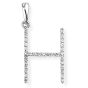 Diamond Initial 'H' Pendant - 00018889 | Heming Diamond Jewellers | London