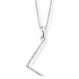 Diamond Initial 'L' Pendant - 00018893 | Heming Diamond Jewellers | London