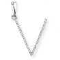 Diamond Initial 'V' Pendant - 00018903 | Heming Diamond Jewellers | London