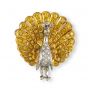 Diamond Peacock Brooch - 02021320 | Heming Diamond Jewellers | London