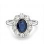 Diamond & Sapphire Cluster Ring - 00022993 | Heming Diamond Jewellers | London