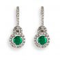 Emeral & Diamond Earrings - 02021241 | Heming Diamond Jewellers | London