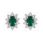 Emerald and Diamond Clusters - 00019745 | Heming Diamond Jewellers | London