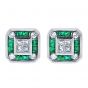 Emerald and Diamond Earrings - 02020843 | Heming Diamond Jewellers | London