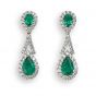 Emerald and Diamond Earrings - 02021199 | Heming Diamond Jewellers | London