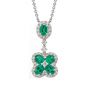 Emerald and Diamond Pendant - 00019717 | Heming Diamond Jewellers | London