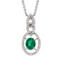 Emerald and Diamond Pendant - 00019718 | Heming Diamond Jewellers | London