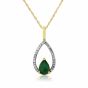 Emerald and Diamond Pendant - 00025064 | Heming Diamond Jewellers | London