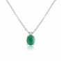 Emerald and Diamond Pendant - 00025068 | Heming Diamond Jewellers | London