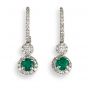 Emerald & Diamond Earrings - 02021247 | Heming Diamond Jewellers | London