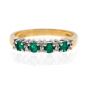 Emerald Half Eternity Ring - 00020043 | Heming Diamond Jewellers | London