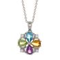 Multi Gem and Diamond Pendant - 00020016 | Heming Diamond Jewellers | London