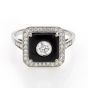 Onyx & Diamond Dress Ring - 00020783 | Heming Diamond Jewellers | London