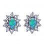 Opal And Diamond Earrings - 02020848 | Heming Diamond Jewellers | London