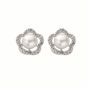 Pearl and Diamond Cluster Earrings - 02020620 | Heming Diamond Jewellers | London