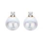 Pearl and Diamond Earrings - 00004062 | Heming Diamond Jewellers | London