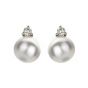 Pearl and Diamond Earrings - 00022308 | Heming Diamond Jewellers | London