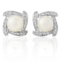 Pearl and Diamond Earrings - 00024093 | Heming Diamond Jewellers | London