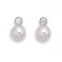 Pearl and Diamond Earrings - 02021020 | Heming Diamond Jewellers | London