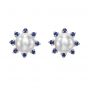 Pearl and Sapphire Earrings - 00022215 | Heming Diamond Jewellers | London