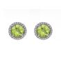 Peridot and Diamond Earrings - 00021629 | Heming Diamond Jewellers | London