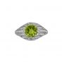 Peridot and Diamond Ring - 00021306 | Heming Diamond Jewellers | London