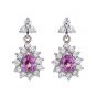 Pink Sapphire and Diamond Drops - 00019746 | Heming Diamond Jewellers | London