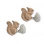 RED SQUIRREL &  FIR CONE CUFFLINKS - 00021988 | Heming Diamond Jewellers | London