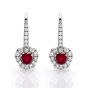 Ruby and Diamond Drop Earrings - 00019424 | Heming Diamond Jewellers | London