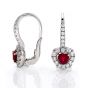 Ruby and Diamond Drop Earrings - 00019424 | Heming Diamond Jewellers | London