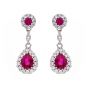 Ruby and Diamond Drop Earrings - 02018792 | Heming Diamond Jewellers | London