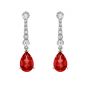 Ruby and Diamond Drop Earrings - 02022298 | Heming Diamond Jewellers | London