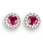 Ruby and Diamond Earrings - 00022983 | Heming Diamond Jewellers | London