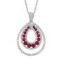 Ruby and Diamond Pendant - 00019722 | Heming Diamond Jewellers | London