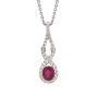 Ruby and Diamond Pendant - 00019729 | Heming Diamond Jewellers | London