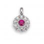 Ruby and Diamond Pendant - 00021863 | Heming Diamond Jewellers | London