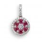 Ruby and Diamond Pendant - 00021936 | Heming Diamond Jewellers | London