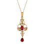 Ruby & Cultured Pearl Drop Pendant - 01017651 | Heming Diamond Jewellers | London