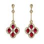 Ruby & Diamond Drop Earrings - 00020949 | Heming Diamond Jewellers | London