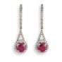 Ruby & Diamond Earrings - 02021243 | Heming Diamond Jewellers | London