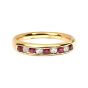 Ruby & Diamond Half Eternity Ring - 00018692 | Heming Diamond Jewellers | London