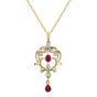 Ruby & Diamond Pendant - 00021072 | Heming Diamond Jewellers | London