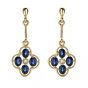 Sapphire and Diamond Drop Earrings - 00020965 | Heming Diamond Jewellers | London