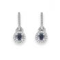 Sapphire and Diamond Drop Earrings - 02021242 | Heming Diamond Jewellers | London